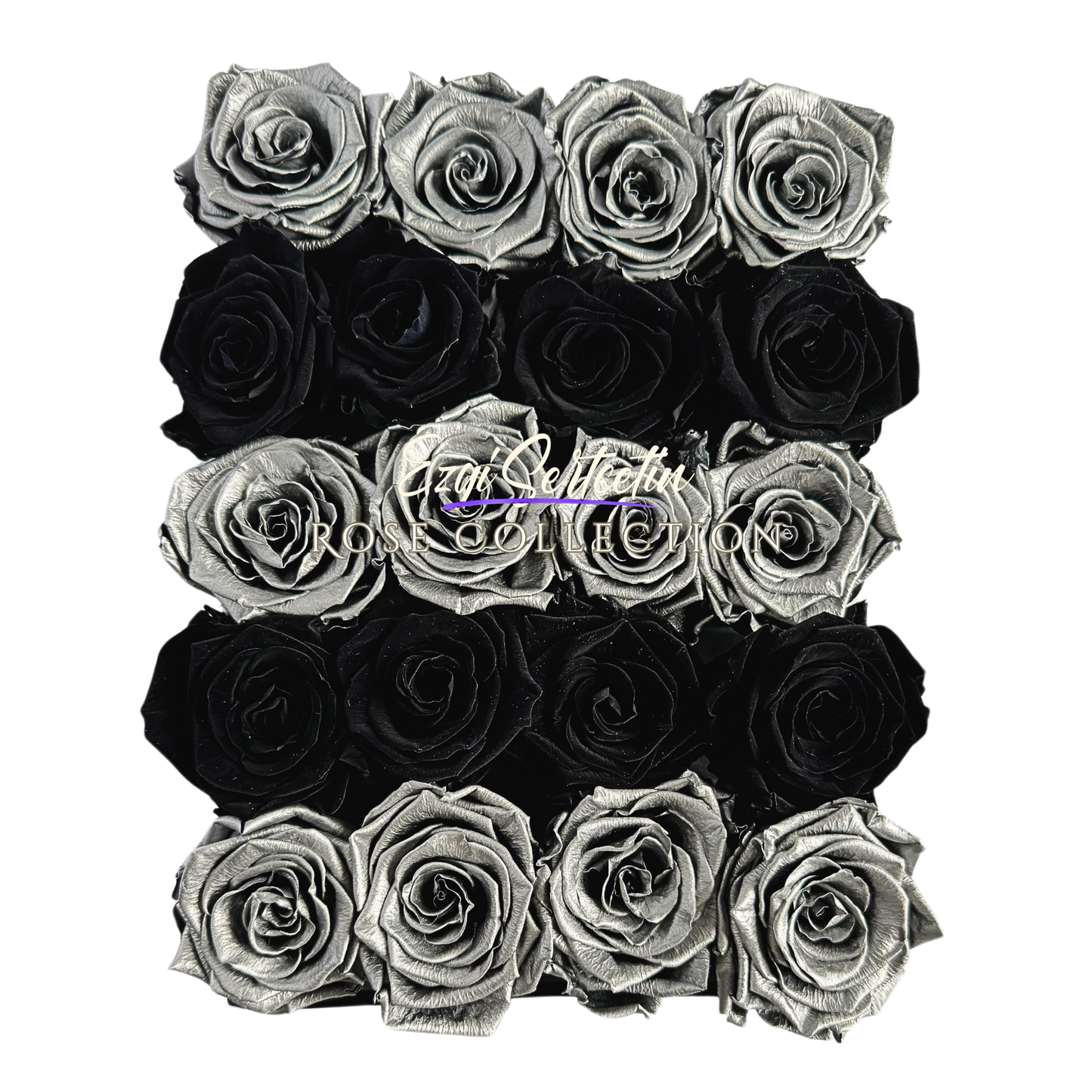 Preserved Rose Deco Gift Box|Premium Quality Handcrafted 20 Roses x 6.5 cm Diameter|Non Toxic|Excellent for All Events and Organizations|by Ezgi Sertcetin