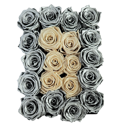 Preserved Rose Deco Gift Box|Premium Quality Handcrafted 20 Roses x 6.5 cm Diameter|Non Toxic|Excellent for All Events and Organizations|by Ezgi Sertcetin