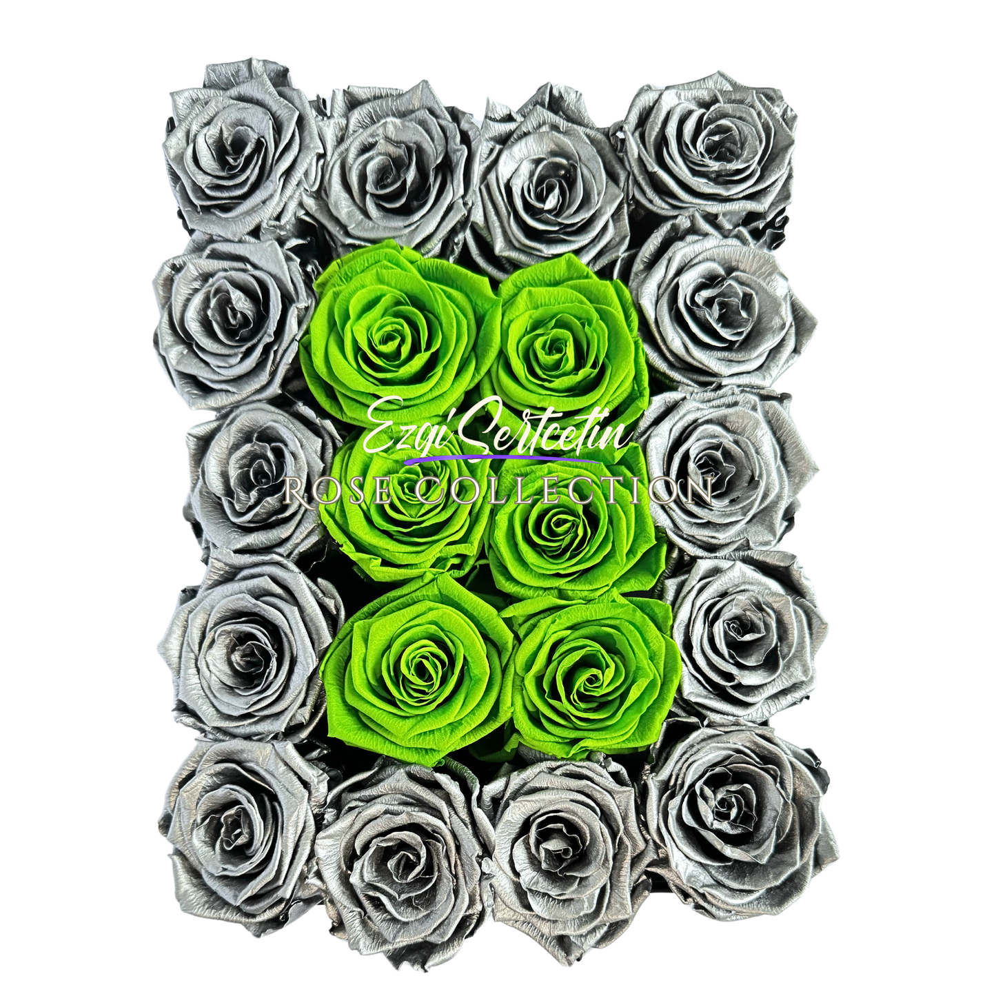 Preserved Rose Deco Gift Box|Premium Quality Handcrafted 20 Roses x 6.5 cm Diameter|Non Toxic|Excellent for All Events and Organizations|by Ezgi Sertcetin