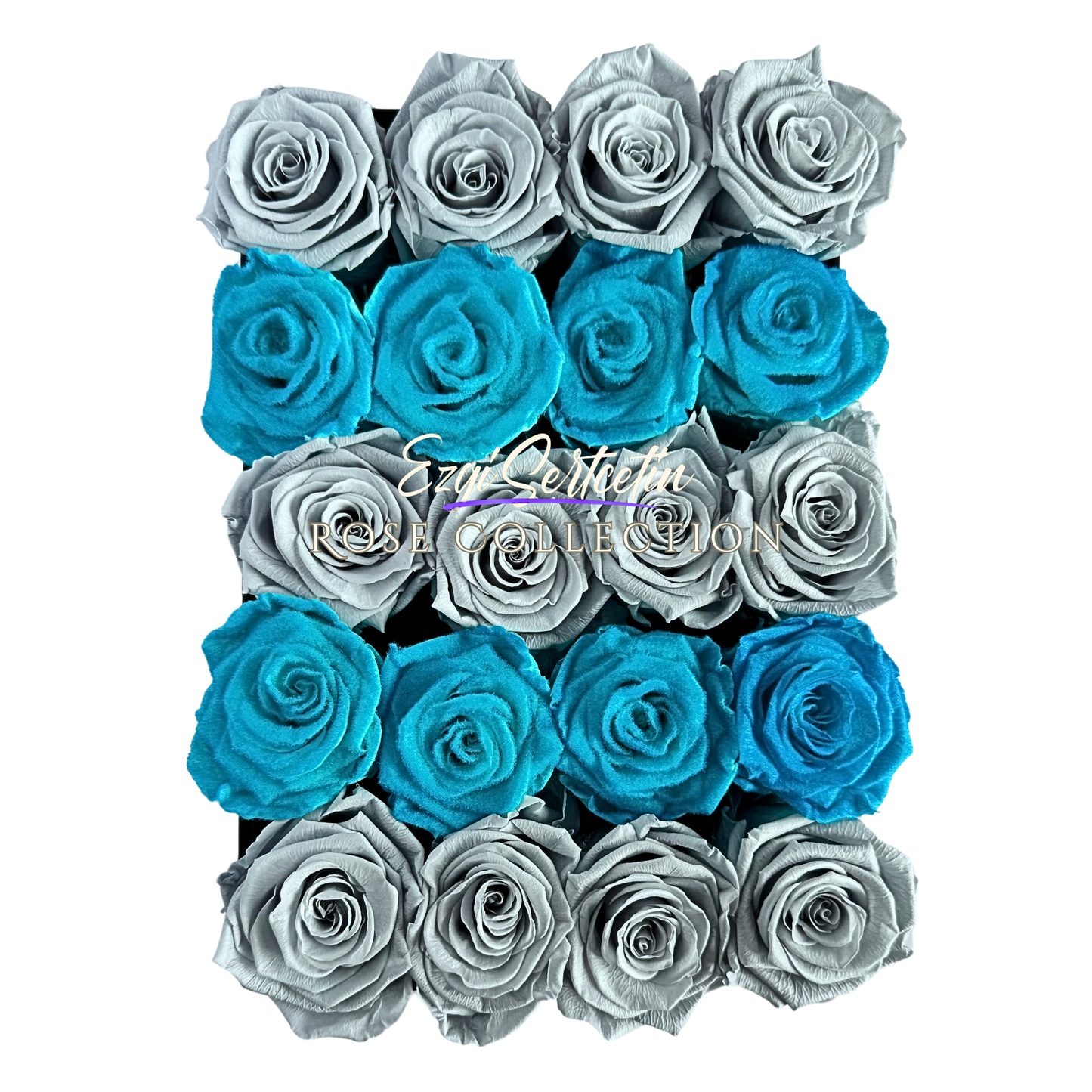 Preserved Rose Deco Gift Box|Premium Quality Handcrafted 20 Roses x 6.5 cm Diameter|Non Toxic|Excellent for All Events and Organizations|by Ezgi Sertcetin