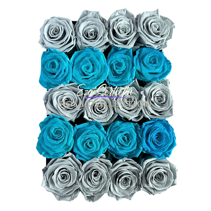 Preserved Rose Deco Gift Box|Premium Quality Handcrafted 20 Roses x 6.5 cm Diameter|Non Toxic|Excellent for All Events and Organizations|by Ezgi Sertcetin