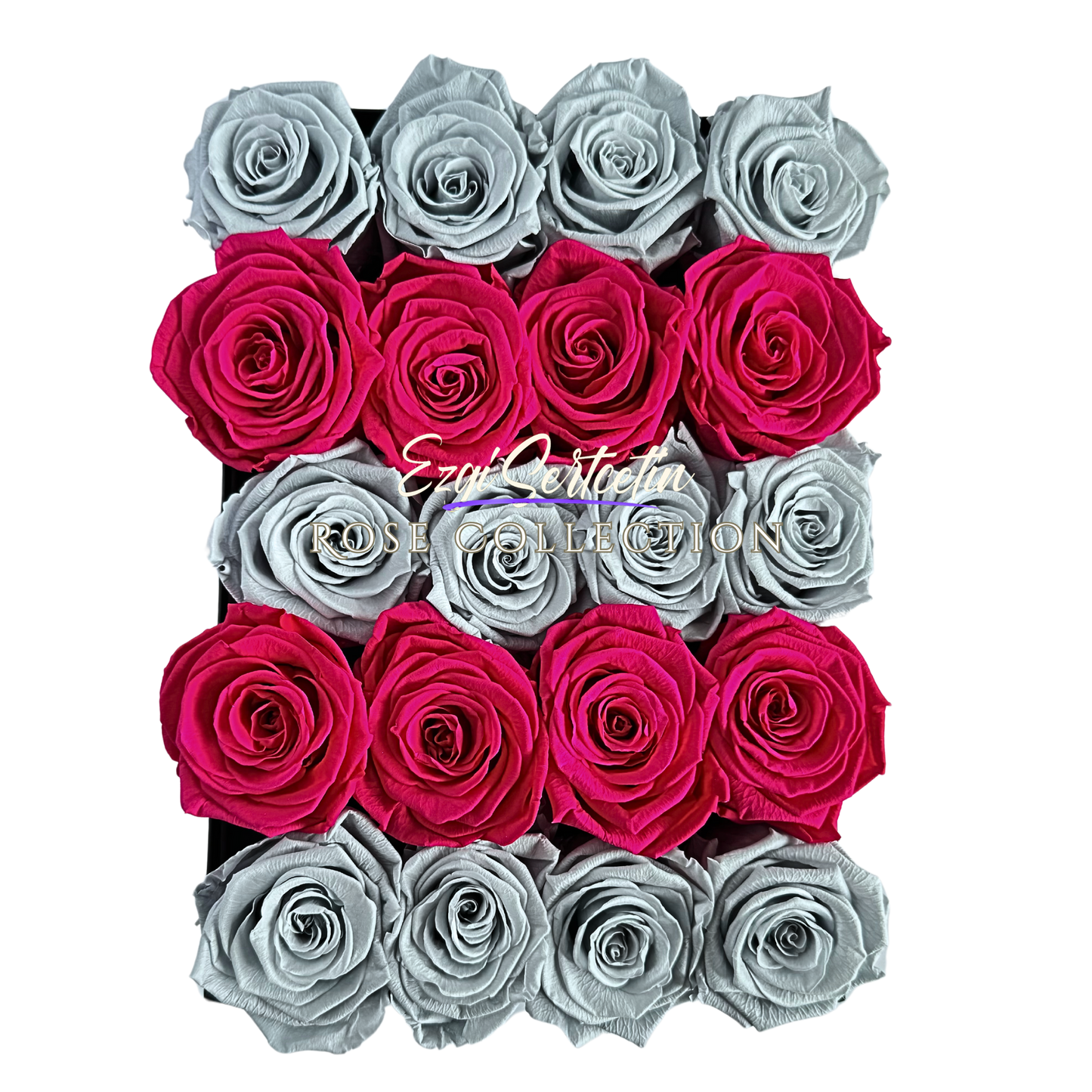 Preserved Rose Deco Gift Box|Premium Quality Handcrafted 20 Roses x 6.5 cm Diameter|Non Toxic|Excellent for All Events and Organizations|by Ezgi Sertcetin