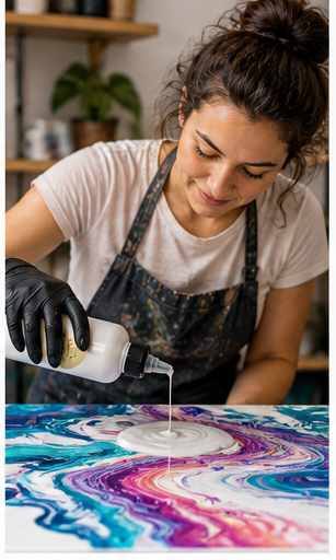 Premium Pour Painting 8 fl oz Fluid Art Paint Ready to Pour by Ezgi Sertcetin