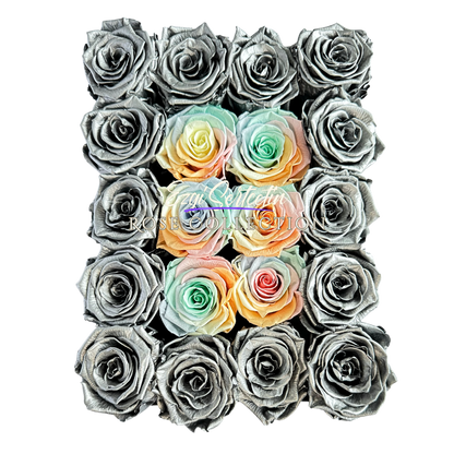 Preserved Rose Deco Gift Box|Premium Quality Handcrafted 20 Roses x 6.5 cm Diameter|Non Toxic|Excellent for All Events and Organizations|by Ezgi Sertcetin