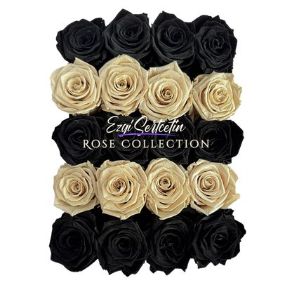 Preserved Rose Deco Gift Box|Premium Quality Handcrafted 20 Roses x 6.5 cm Diameter|Non Toxic|Excellent for All Events and Organizations|by Ezgi Sertcetin